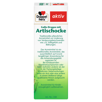 Galle-Dragee mit Artischocke