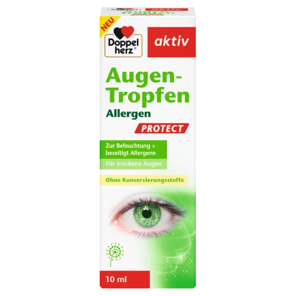 Doppelherz aktiv Augen-Tropfen Allergen PROTECT Frontansicht