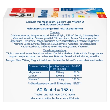 Doppelherz aktiv Magnesium + Calcium + D3 DIRECT Seitenansicht links