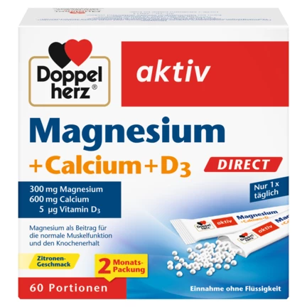 Doppelherz aktiv Magnesium + Calcium + D3 DIRECT Frontansicht