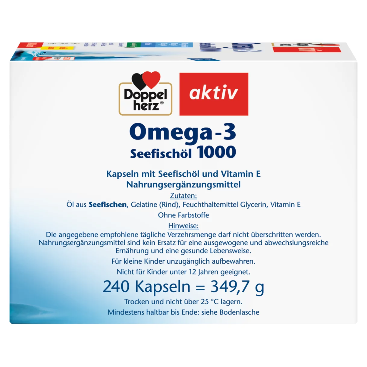 Doppelherz aktiv Omega-3 Seefischöl 1000 Seitenansicht rechts