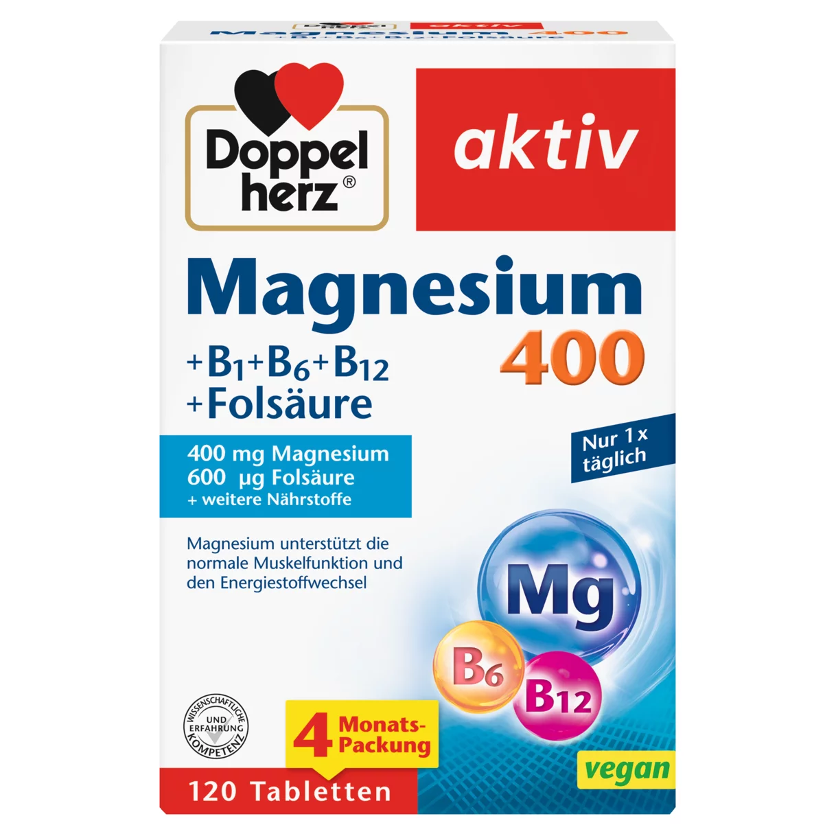 Doppelherz aktiv Magnesium 400 Frontansicht