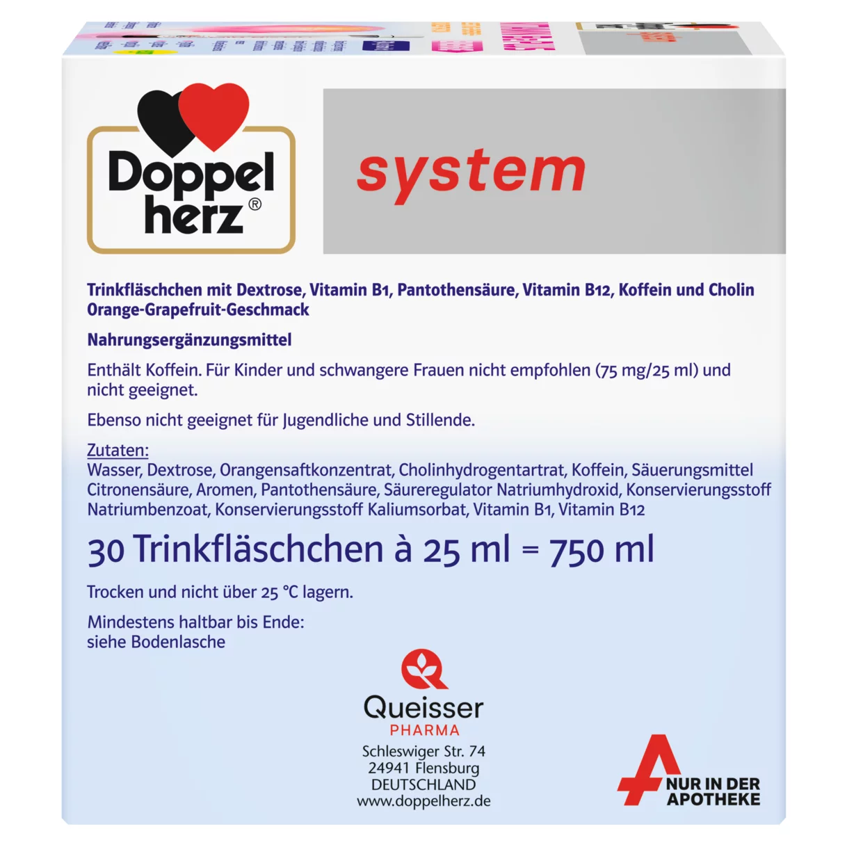 Doppelherz system VITAMIN B12 PLUS ENERGIE Seitenansicht rechts