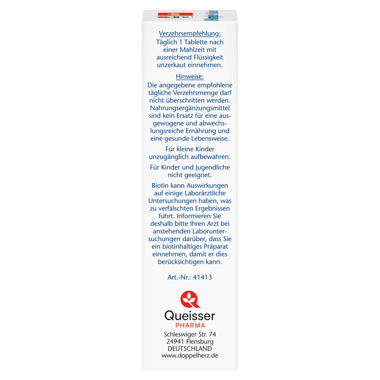 Abbildung der Produktverpackung Doppelherz aktiv B-Komplex DEPOT Seitenansicht links