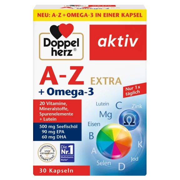 Doppelherz aktiv A-Z + Omega-3 Frontansicht