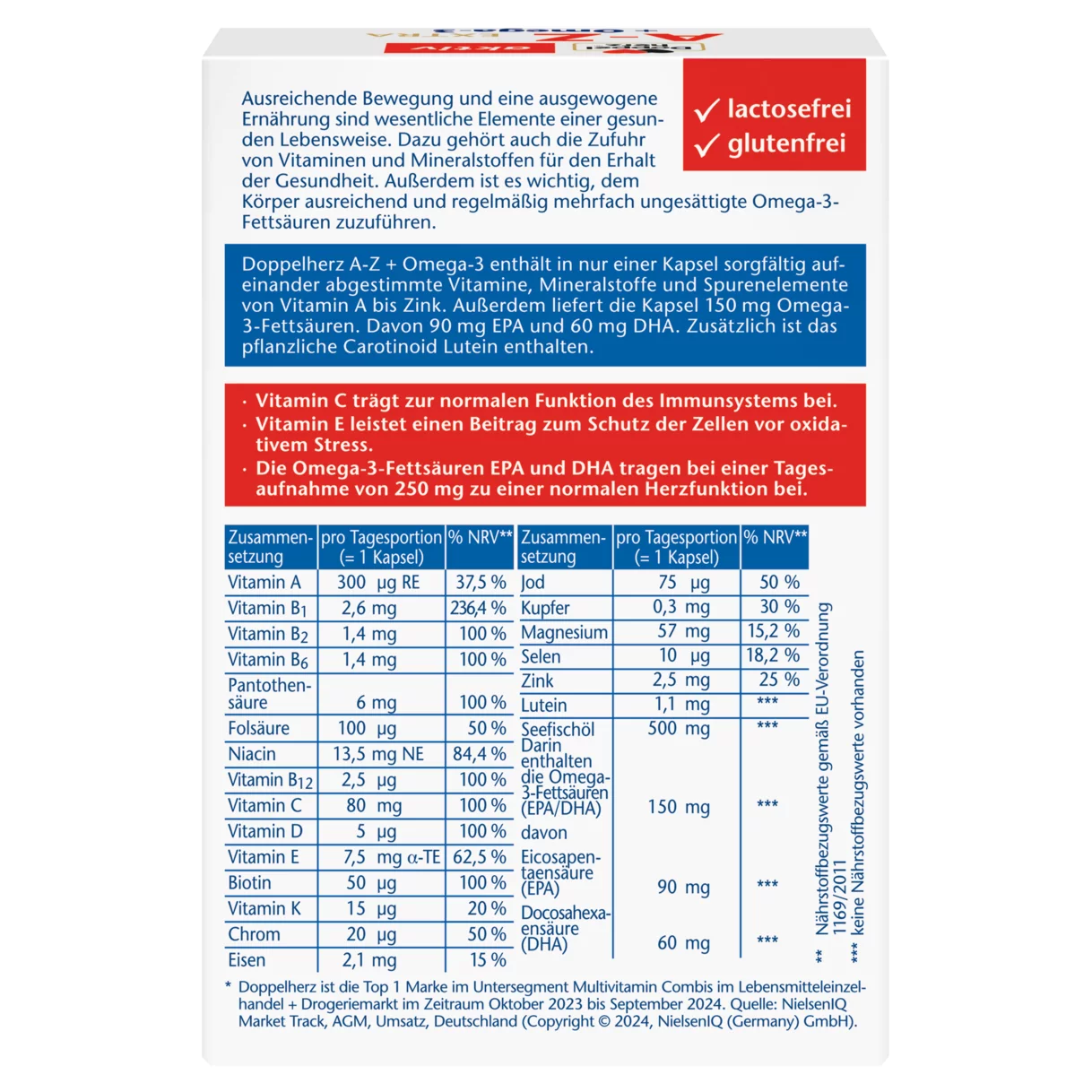 Doppelherz aktiv A-Z + Omega-3 Rückansicht