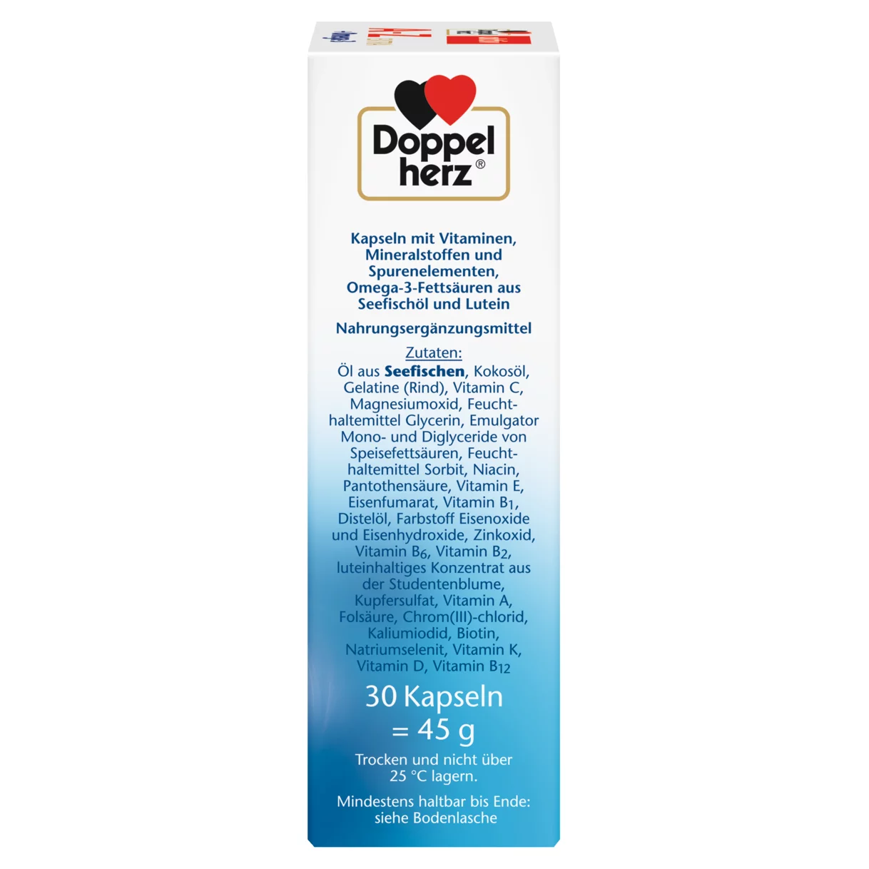 Doppelherz aktiv A-Z + Omega-3 Seitenansicht rechts