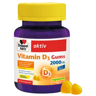 Doppelherz aktiv Vitamin D3 2000 I.E. Gums Frontansicht
