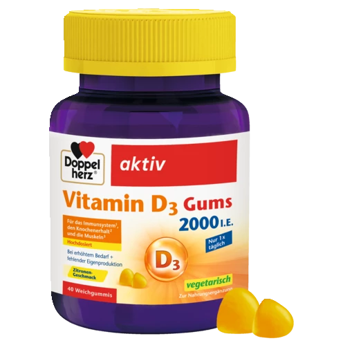 Doppelherz aktiv Vitamin D3 2000 I.E. Gums Frontansicht