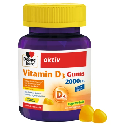Doppelherz aktiv Vitamin D3 2000 I.E. Gums Frontansicht