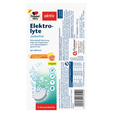 Doppelherz aktiv Elektrolyte Brausetabletten Seitenansicht links