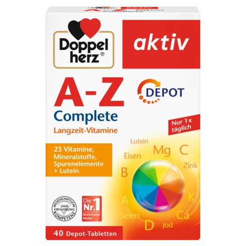 Abbildung der Produktverpackung Doppelherz aktiv A-Z DEPOT Frontansicht