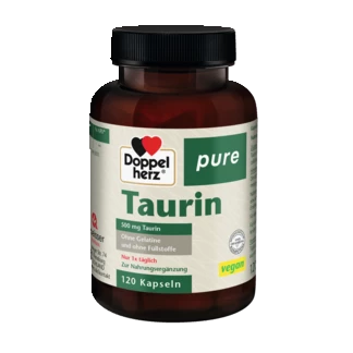 Abbildung der Produktverpackung Doppelherz pure Taurin Frontansicht