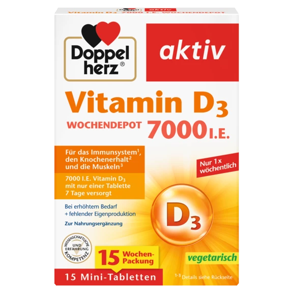 Doppelherz aktiv Vitamin D3 7000 I.E. Frontansicht