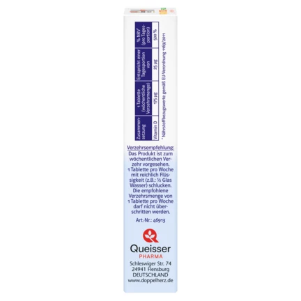 Doppelherz system VITAMIN D3 7000 I.E. PFLANZLICH Seitenansicht links