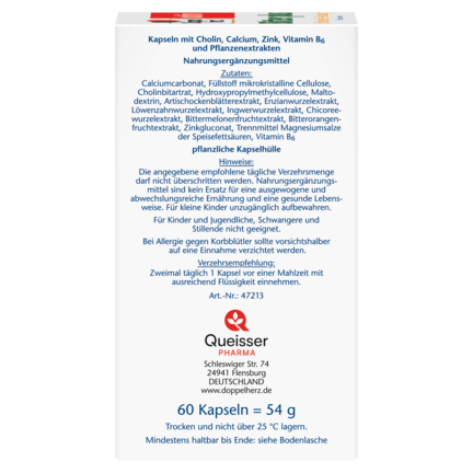 Abbildung der Produktverpackung Doppelherz aktiv Bitter plus Seitenansicht links