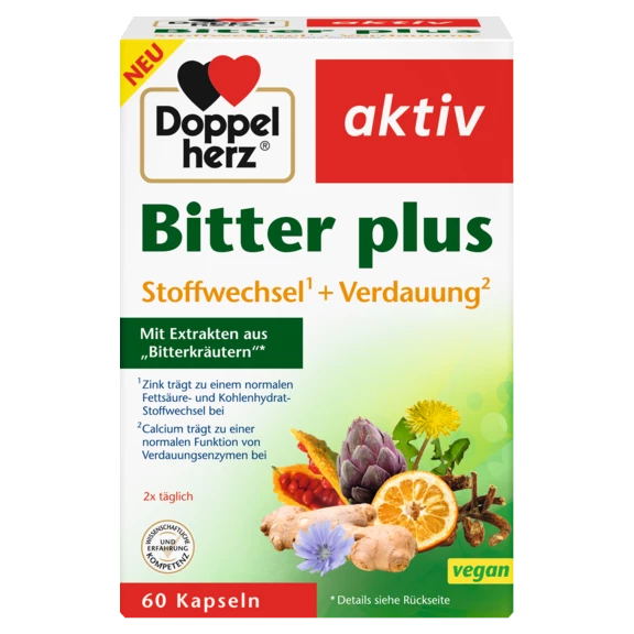 Doppelherz aktiv Bitter plus Frontansicht