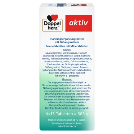 Doppelherz aktiv Elektrolyte Brausetabletten Seitenansicht rechts