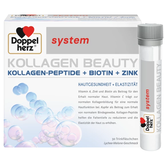 Abbildung der Produktverpackung Doppelherz system KOLLAGEN BEAUTY Frontansicht