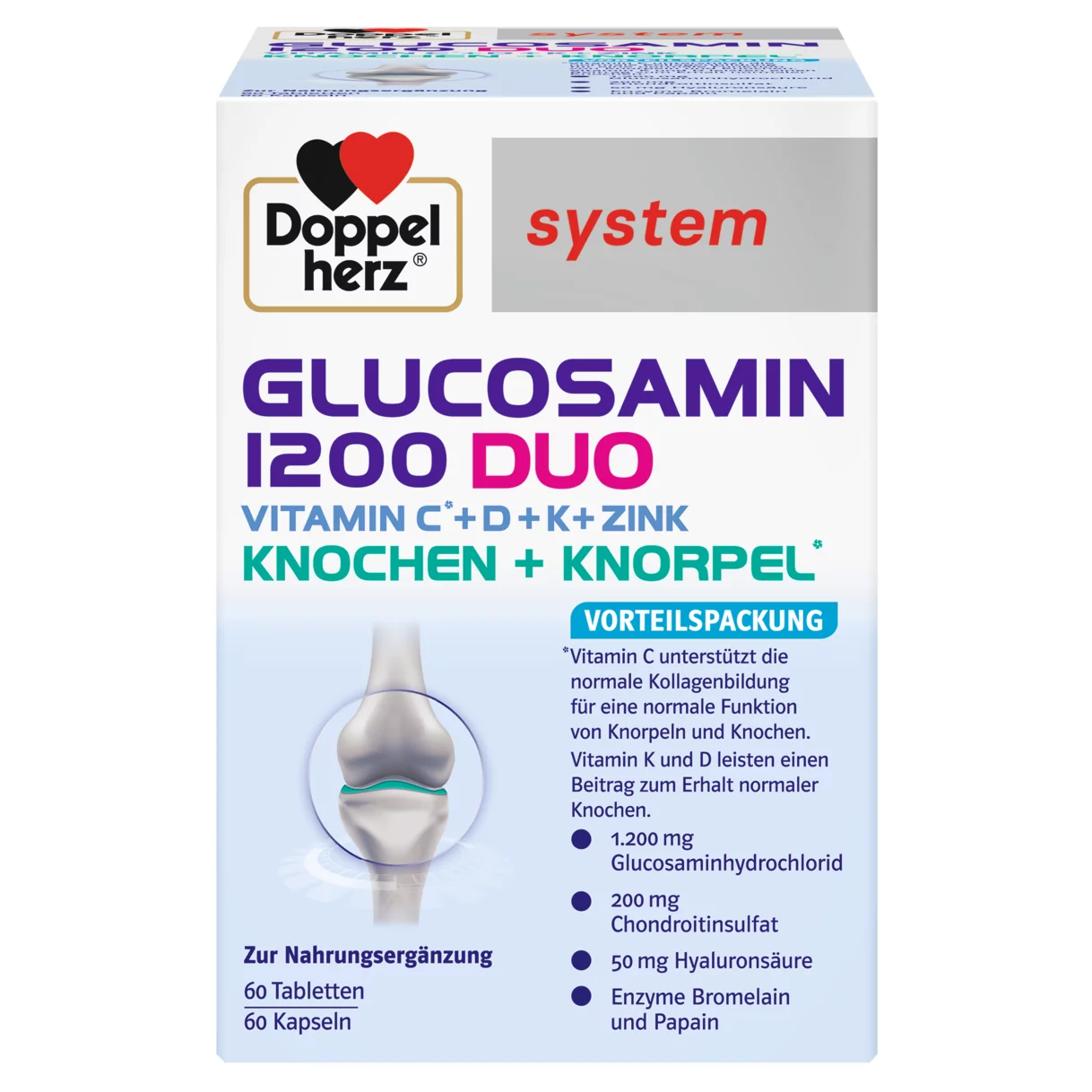 Doppelherz system GLUCOSAMIN 1200 DUO Frontansicht