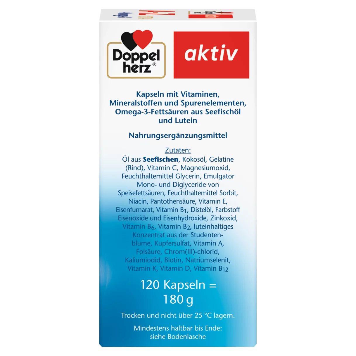 Doppelherz aktiv A-Z + Omega-3 Seitenansicht rechts