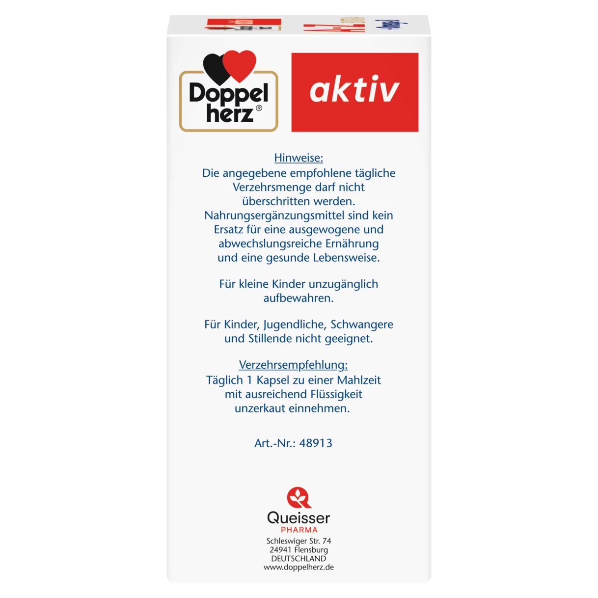 Doppelherz aktiv A-Z + Omega-3 Seitenansicht links