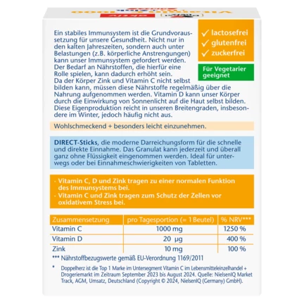 Doppelherz aktiv Vitamin C 1000 DIRECT Rückansicht