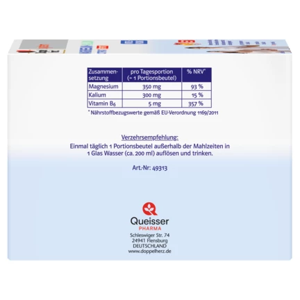 Doppelherz system MAGNESIUM + KALIUM CITRAT Seitenansicht links
