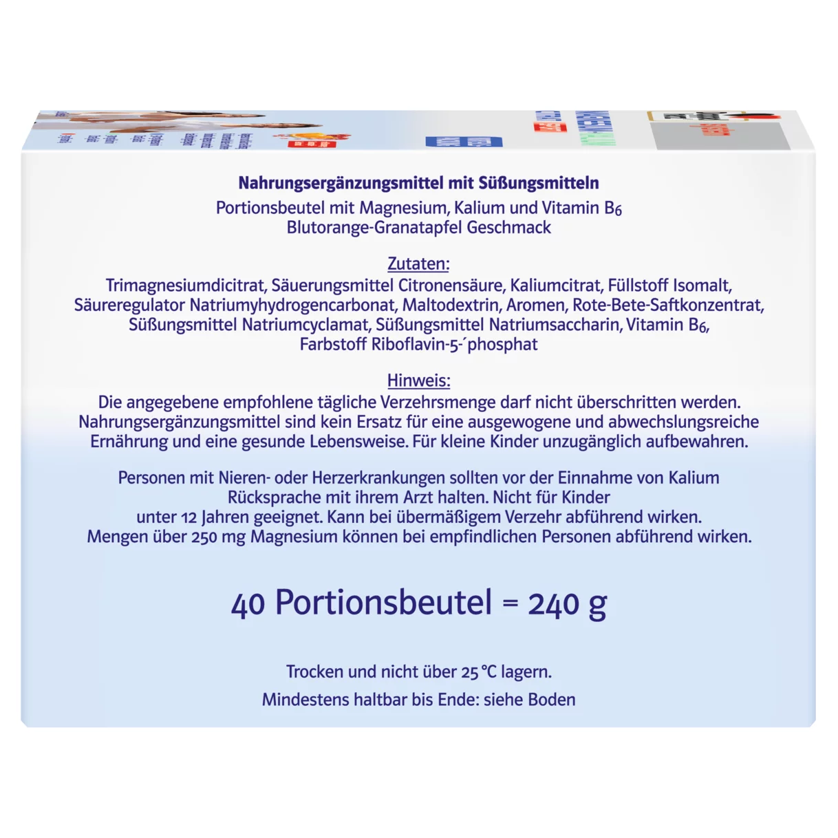 Doppelherz system MAGNESIUM + KALIUM CITRAT Seitenansicht rechts