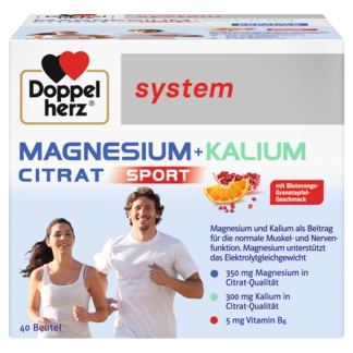 Doppelherz system MAGNESIUM + KALIUM CITRAT Frontansicht