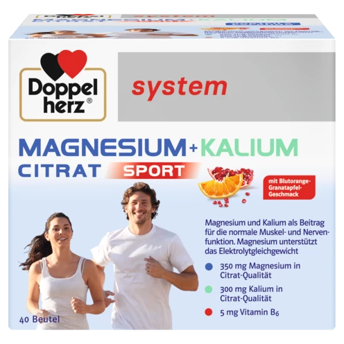 Doppelherz system MAGNESIUM + KALIUM CITRAT Frontansicht