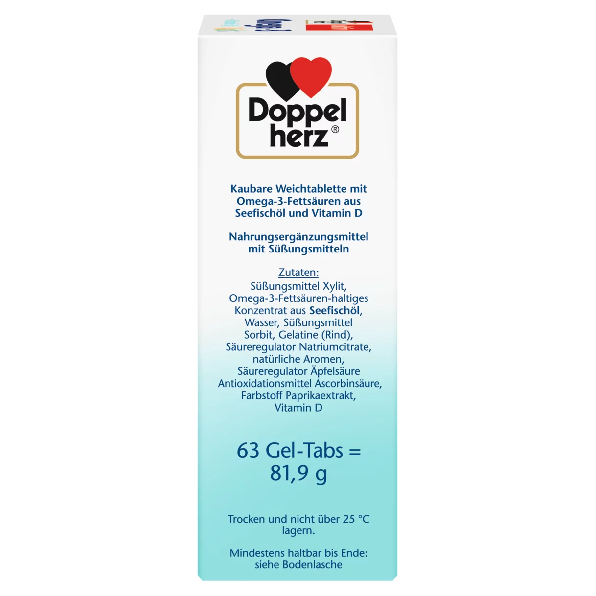 Doppelherz aktiv Omega-3 + Vitamin D3 Kids Seitenansicht rechts