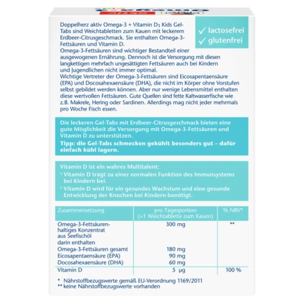 Doppelherz aktiv Omega-3 + Vitamin D3 Kids Rückansicht