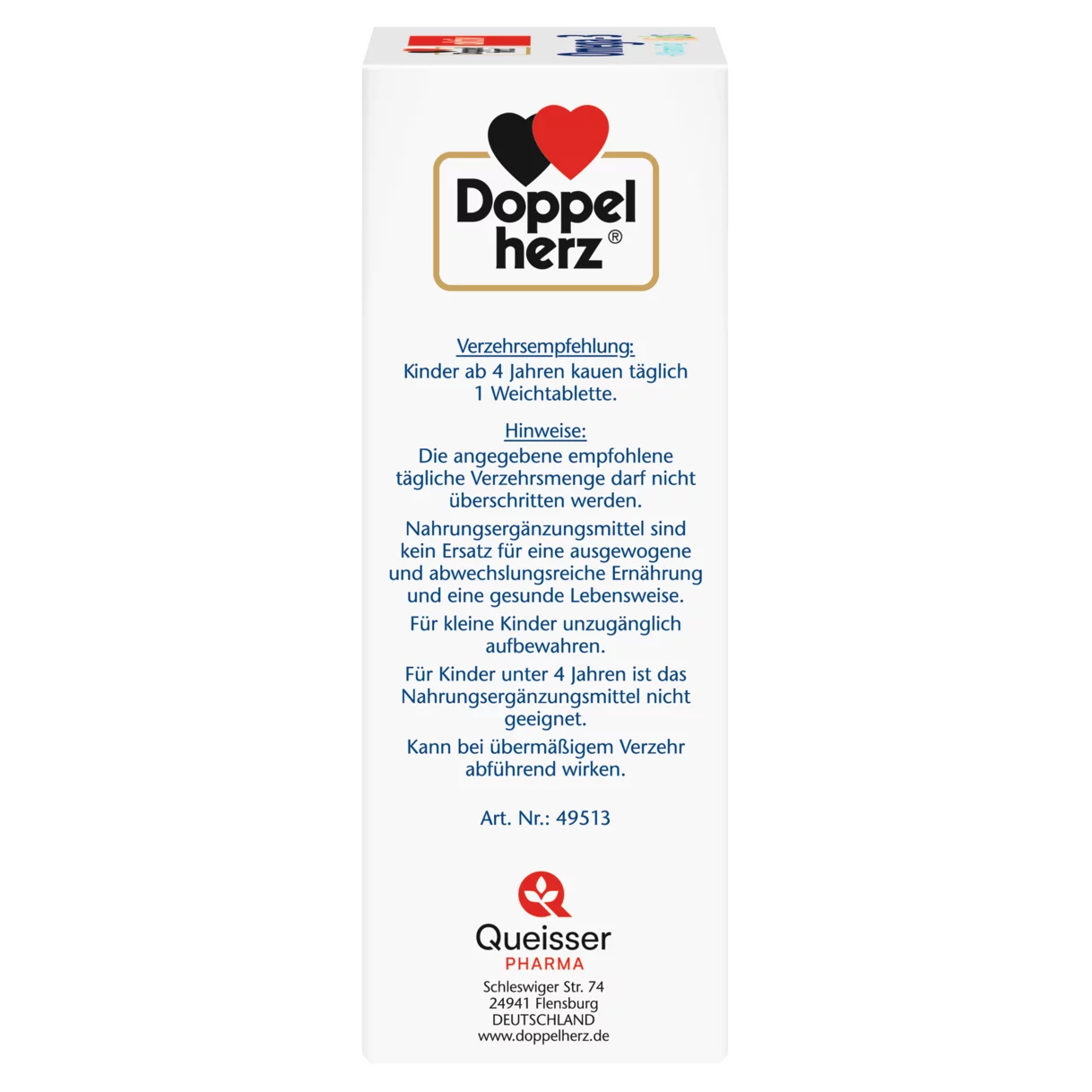 Doppelherz aktiv Omega-3 + Vitamin D3 Kids Seitenansicht links