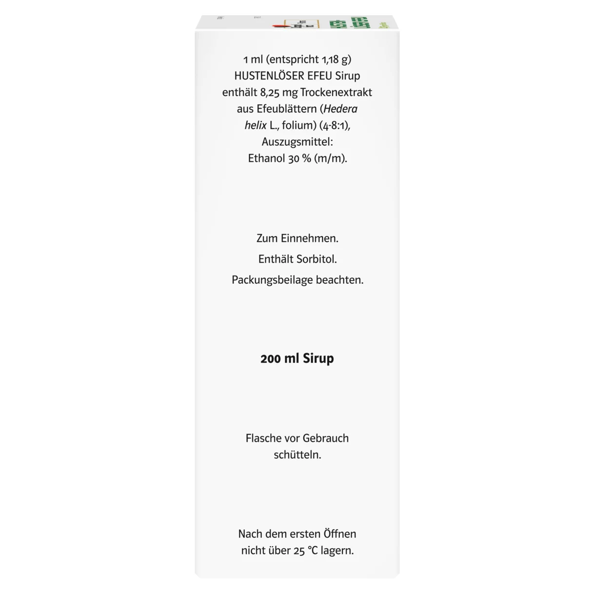 DoppelherzPharma HUSTENLÖSER EFEU 8,25 mg/ml Sirup Seitenansicht links