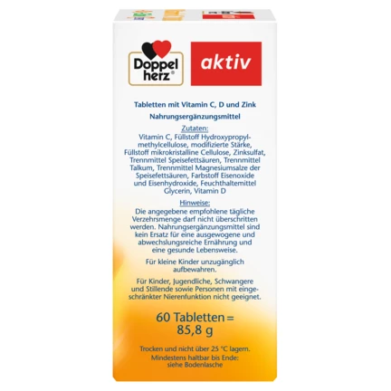 Doppelherz aktiv Vitamin C 1000 Seitenansicht rechts