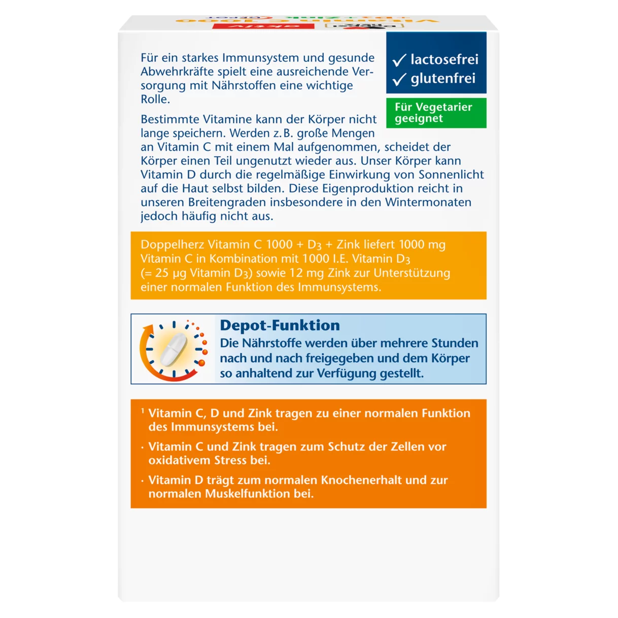 Doppelherz aktiv Vitamin C 1000 Rückansicht