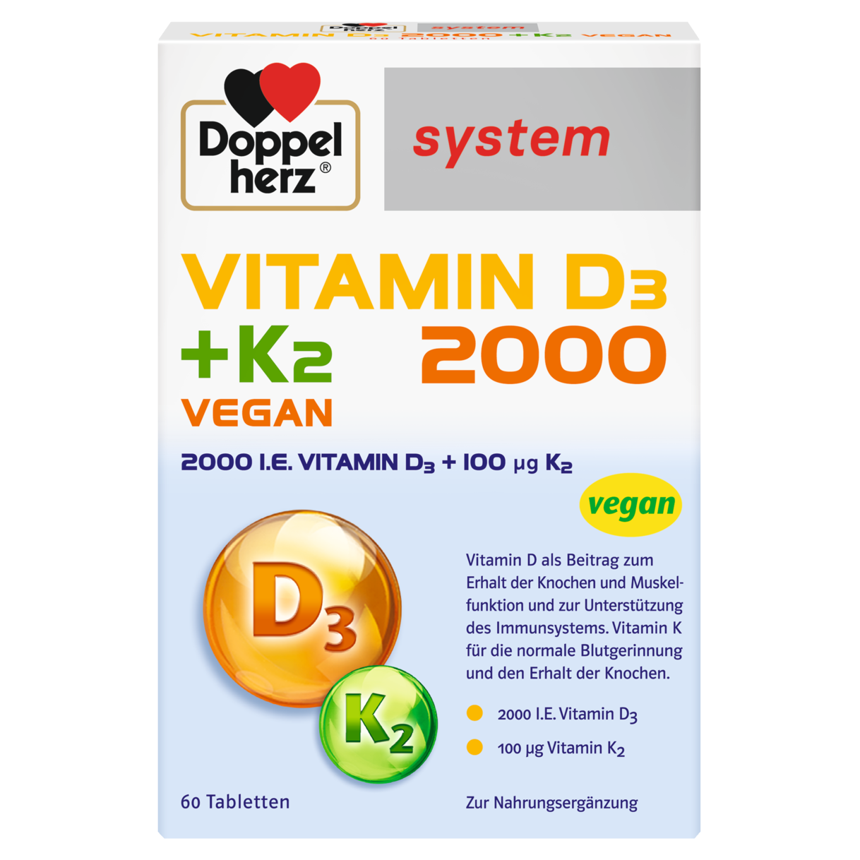 VITAMIN D3 2000 + K2 VEGAN