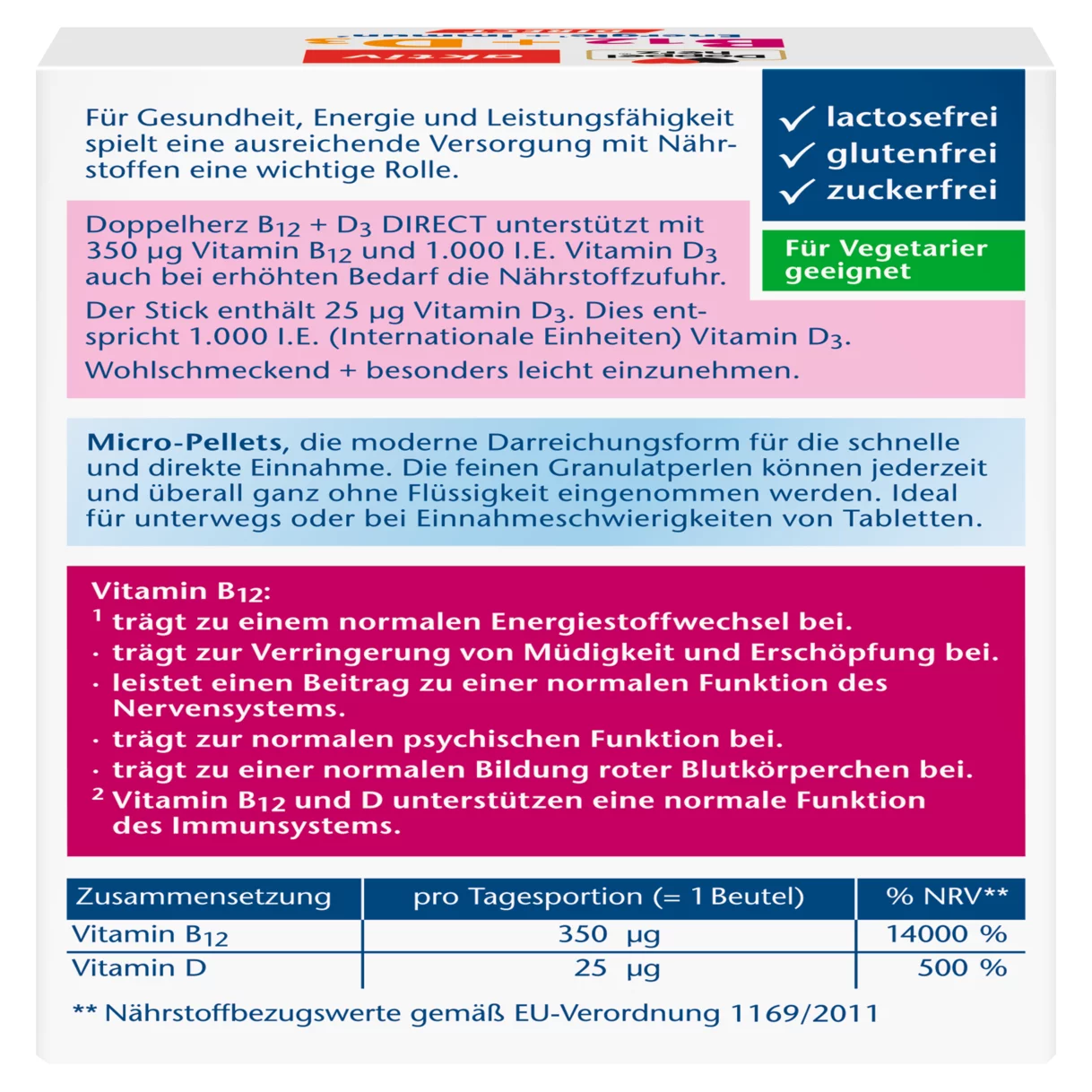 Doppelherz aktiv B12 + D3 DIRECT Rückansicht