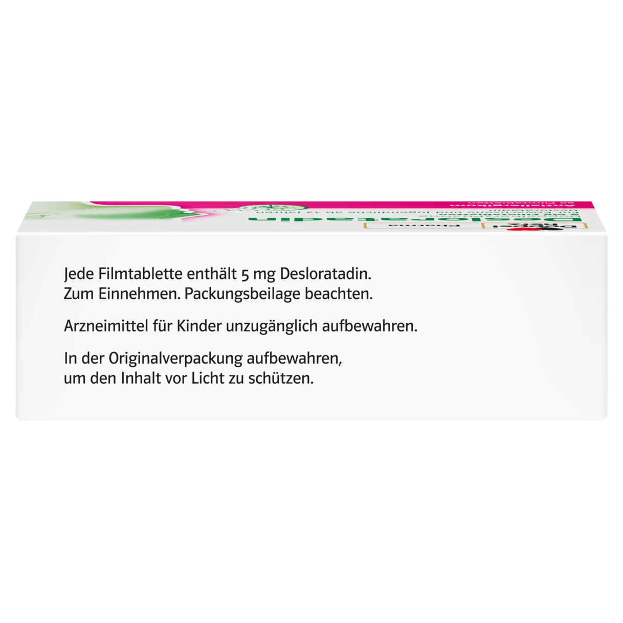 DoppelherzPharma Desloratadin DoppelherzPharma 5 mg Filmtabletten Seitenansicht links