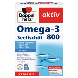 Abbildung der Produktverpackung Doppelherz aktiv Omega-3 Seefischöl 800 Frontansicht