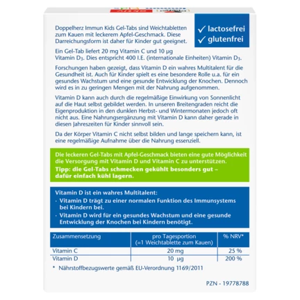 Doppelherz aktiv Immun Kids  Rückansicht