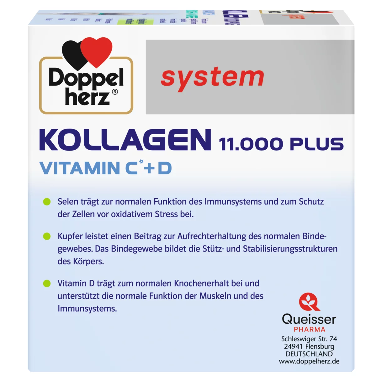 Doppelherz system KOLLAGEN 11.000 PLUS Seitenansicht rechts