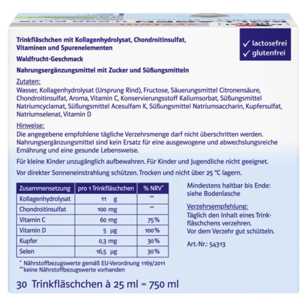 Doppelherz system KOLLAGEN 11.000 PLUS Rückansicht