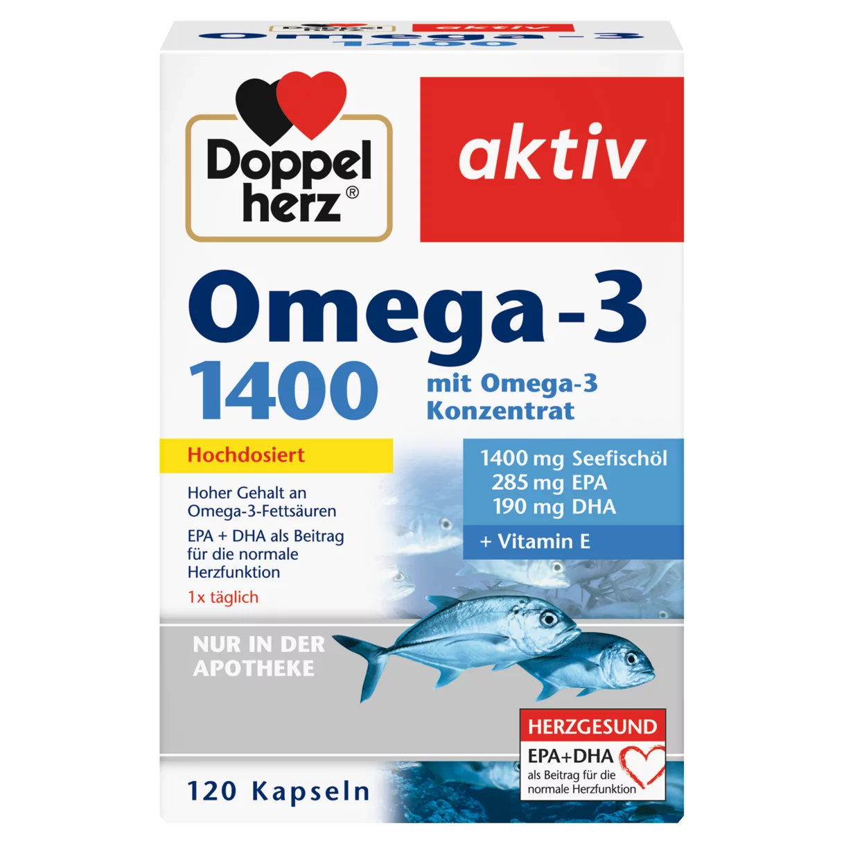 Doppelherz aktiv Omega-3 1400 Frontansicht