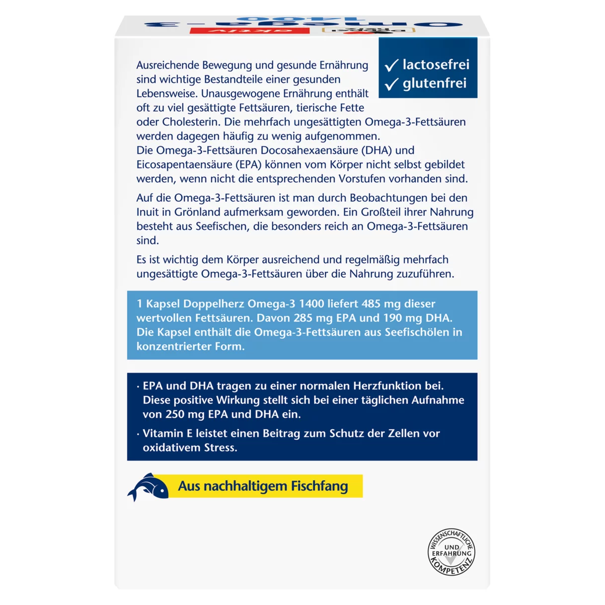 Doppelherz aktiv Omega-3 1400 Rückansicht