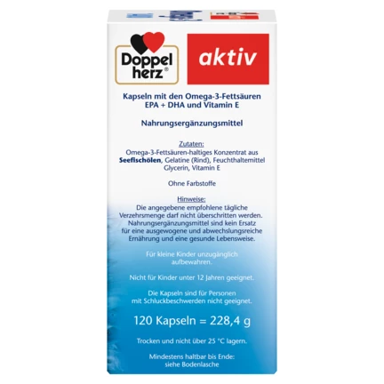 Doppelherz aktiv Omega-3 1400 Seitenansicht rechts