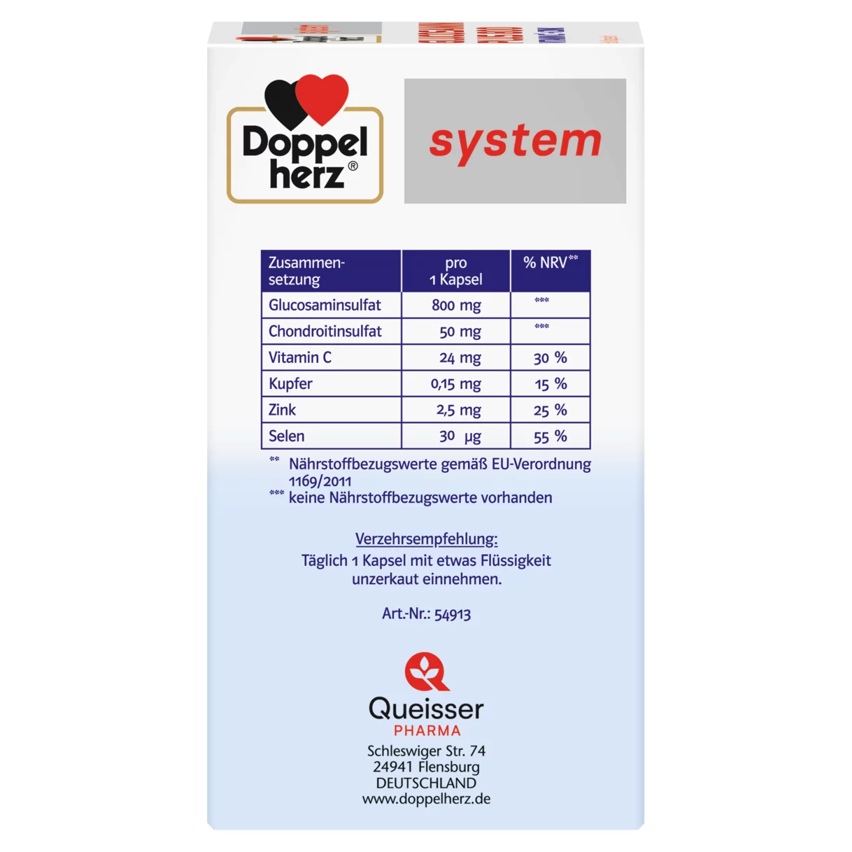 Doppelherz system GLUCOSAMIN PLUS 800 Seitenansicht links