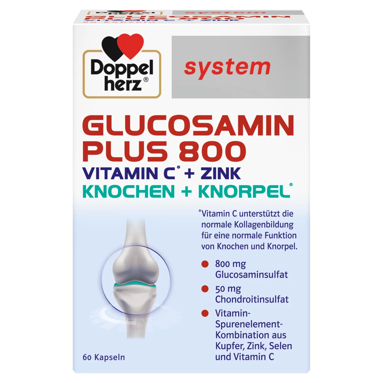 Doppelherz system GLUCOSAMIN PLUS 800 Frontansicht
