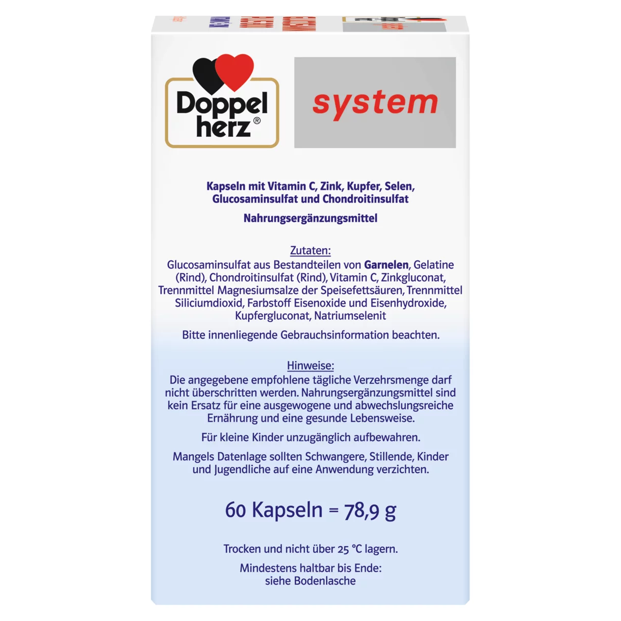 Doppelherz system GLUCOSAMIN PLUS 800 Seitenansicht rechts